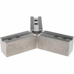 Abbott Workholding Products - 1.5mm x 60° Serrated Attachment, Square Soft Lathe Chuck Jaw - 3 Jaws, Steel, 1.6929" Btw Mount Hole Ctrs, 6-1/2" Long x 2-1/2" Wide x 3" High, 1.0039" Groove, 0.7874" & 20mm Fastener - USA Tool & Supply
