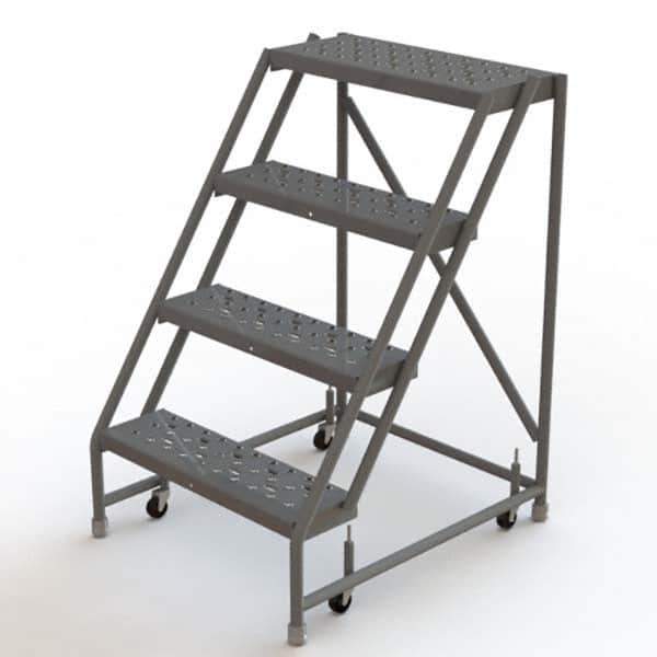 TRI-ARC - Rolling & Wall Mounted Ladders & Platforms Type: Rolling Warehouse Ladder Style: Rolling Platform Ladder - USA Tool & Supply