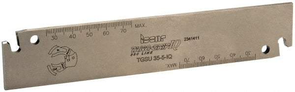 Iscar - 1.378" Blade Height, 0.157" Blade Width, 7.087" OAL, Neutral Cut, Single End Indexable Cut-Off Blade - TGSU Blade, Tang-GripIQ Series - USA Tool & Supply