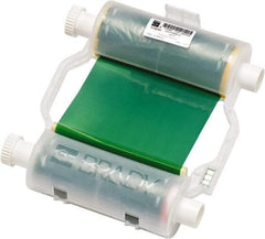 Brady - 4.33" Wide x 2,400" Long, Green Resin Ribbon Printer Ribbon - For BBP30 Label Printer, BBP33 Label Printer, BBP35 Multicolor Sign & Label Printer, BBP37 Color & Cut Sign & Label Printer, BradyPrinter S3100, BBP31 Sign & Label Printer - USA Tool & Supply