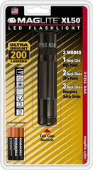 Mag-Lite - LED Bulb, 200 Lumens, Industrial/Tactical Flashlight - Black Aluminum Body, 3 AAA Alkaline Batteries Included - USA Tool & Supply