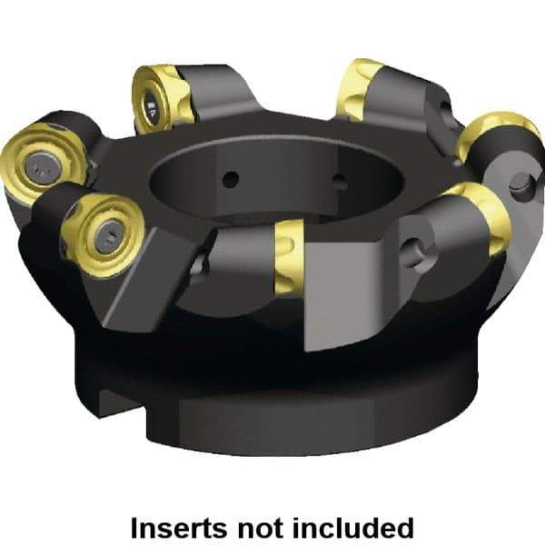 Kennametal - 180mm Cut Diam, 10mm Max Depth, 60mm Arbor Hole, 9 Inserts, RCGX 2006... Insert Style, Indexable Copy Face Mill - KSRM Cutter Style, 10,700 Max RPM, 63mm High, Through Coolant, Series KSRM - USA Tool & Supply