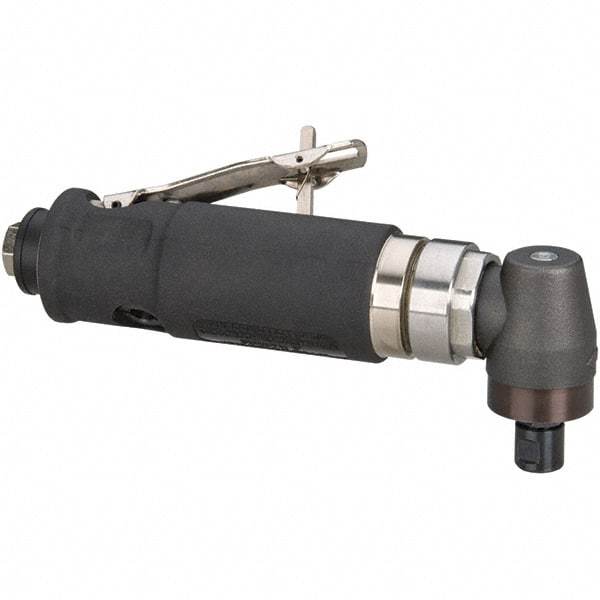 Dynabrade - 1/4" Collet, Angle Handle, Air Angle Die Grinder - 18,000 RPM, Rear Exhaust, 41 CFM, 0.7 hp, 90 psi, 1/4 NPT Inlet - USA Tool & Supply
