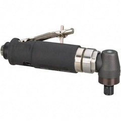 Dynabrade - 1/4" Collet, Angle Handle, Air Angle Die Grinder - 18,000 RPM, Rear Exhaust, 41 CFM, 0.7 hp, 90 psi, 1/4 NPT Inlet - USA Tool & Supply