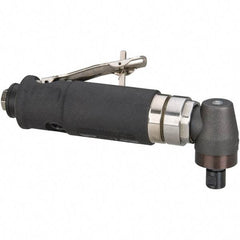 Dynabrade - 1/4" Collet, Angle Handle, Air Angle Die Grinder - 12,000 RPM, Rear Exhaust, 39 CFM, 0.7 hp, 90 psi, 1/4 NPT Inlet - USA Tool & Supply