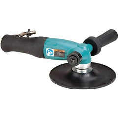 Dynabrade - 7" Max Disc, 8,500 RPM, Pneumatic Handheld Disc Sander - 40 CFM, 3/8" Inlet, 1.3 hp, 90 psi - USA Tool & Supply