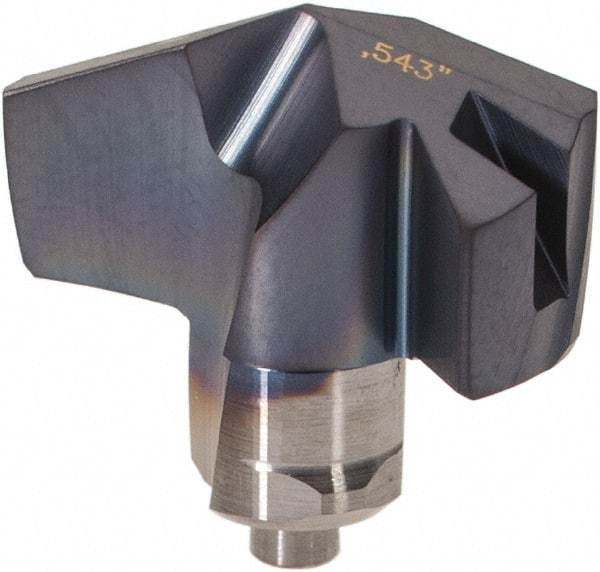 Iscar - Series ICM, 13.79mm Diam Grade IC908 140° Replaceable Drill Tip - Carbide, TiAlN Finish, 13 Seat Size - USA Tool & Supply