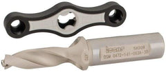 Iscar - 0.472 to 0.508" Diam, 3xD, 1.41" Max Depth, 5/8" Shank Diam, 3.97" OAL, Replaceable Tip Drill - IDK, IDM, IDN, IDP Insert, DSM Toolholder, Series ChamDrillJet - USA Tool & Supply