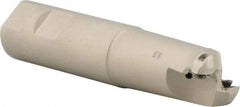 Iscar - 1" Cut Diam, 0.06" Max Depth, 1" Shank Diam, Weldon Shank Indexable High-Feed End Mill - Screw Holding Method, FF WOMT/WOCT, FF WOMW Insert, FF EW Toolholder, Through Coolant - USA Tool & Supply