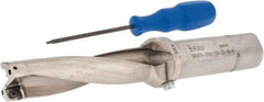 Iscar - 3-1/2" Max Drill Depth, 4xD, 7/8" Diam, Indexable Insert Drill - 1" Shank Diam, Whistle Notch Shank - USA Tool & Supply