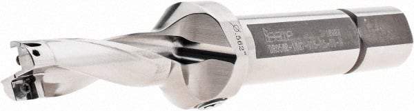 Iscar - 1.69" Max Drill Depth, 3xD, 9/16" Diam, Indexable Insert Drill - 3/4" Shank Diam, Straight Shank - USA Tool & Supply