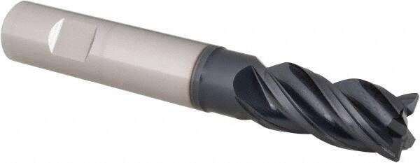 Iscar - 3/4", 4 Flute, Single End, Solid Carbide, Corner Chamfer End Mill - 5" OAL, 38° Helix, Right Hand Flute, 1-1/2" LOC, Right Hand Cut - USA Tool & Supply