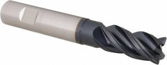 Iscar - 3/4", 4 Flute, Single End, Solid Carbide, Corner Chamfer End Mill - 5" OAL, 38° Helix, Right Hand Flute, 1-1/2" LOC, Right Hand Cut - USA Tool & Supply