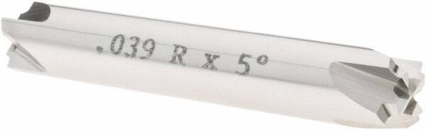 Value Collection - Corner Rounding End Mills - .039 R X 5 DEG CARB CREM, DE, 4 FL - USA Tool & Supply