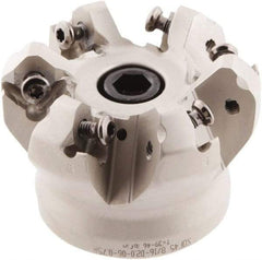 Iscar - 2" Cut Diam, 3/4" Arbor Hole, 0.138" Max Depth of Cut, 45° Indexable Chamfer & Angle Face Mill - 6 Inserts, ONHU 0505\xB6OXMT 0507\xB6S845 SN.U 1305 Insert, Right Hand Cut, 6 Flutes, Series Helido - USA Tool & Supply