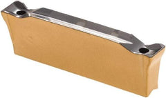 Iscar - DGNC3102 IC808 Grade, 0.122" Cutting Width, Carbide Cutoff Insert - Neutral Lead Angle, 0.0079" Cnr Rad, TiAlN/AlTiN/TiN Coated, Double End - USA Tool & Supply