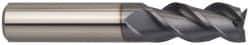 Guhring - 12mm, 12mm LOC, 12mm Shank Diam, 73mm OAL, 3 Flute, Solid Carbide Square End Mill - Single End, FIREX Finish, Spiral Flute, 45° Helix, Centercutting, Right Hand Cut, Right Hand Flute, Series 3540 - USA Tool & Supply