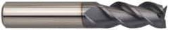 Guhring - 12mm, 12mm LOC, 12mm Shank Diam, 73mm OAL, 3 Flute, Solid Carbide Square End Mill - Single End, FIREX Finish, Spiral Flute, 45° Helix, Centercutting, Right Hand Cut, Right Hand Flute, Series 3540 - USA Tool & Supply