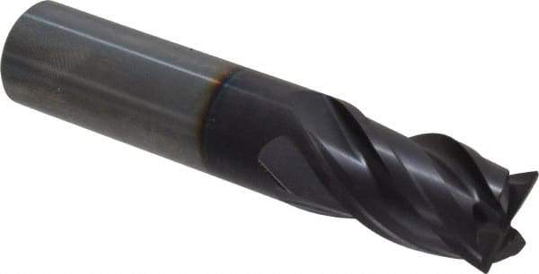 Guhring - 1/2", 5/8" LOC, 1/2" Shank Diam, 2-1/2" OAL, 4 Flute, Solid Carbide Square End Mill - Single End, FIREX Finish, Spiral Flute, Variable° Helix, Centercutting, Right Hand Cut, Right Hand Flute, Series 3113 - USA Tool & Supply