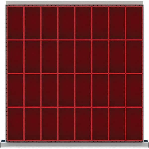 LISTA - 32-Compartment Drawer Divider Layout for 3.15" High Drawers - USA Tool & Supply