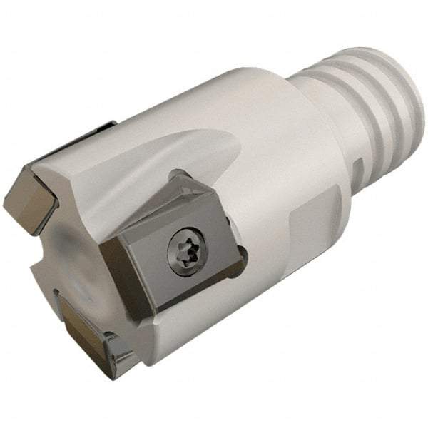 Iscar - 5/8" Cut Diam, 0.315" Max Depth of Cut, 0.78" OAL, Indexable Square Shoulder End Mill - T490 LN.T 0804 Inserts, T10 Modular Connection, 90° Lead Angle, Through Coolant, Series Helitang - USA Tool & Supply
