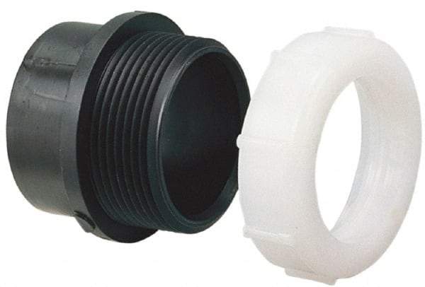 NIBCO - 2", ABS Drain, Waste & Vent Pipe Trap Adapter - Spig x SJ with Chrome Nut - USA Tool & Supply