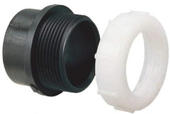 NIBCO - 2", ABS Drain, Waste & Vent Pipe Trap Adapter - Spig x SJ with Chrome Nut - USA Tool & Supply