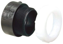 NIBCO - 1-1/2", ABS Drain, Waste & Vent Pipe Trap Adapter - Hub x SJ with Brass Nut - USA Tool & Supply