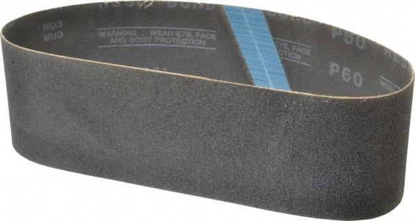 Made in USA - 3" Wide x 24" OAL, 60 Grit, Silicon Carbide Abrasive Belt - Silicon Carbide, Medium, Coated, X/Y Weighted Cloth Backing, Wet/Dry, Series S181 - USA Tool & Supply