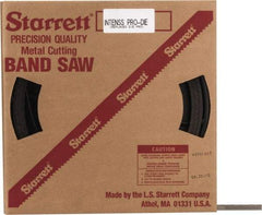 Starrett - 1/2" x 100' x 0.025" Bi-Metal Band Saw Blade Coil Stock - 8 to 12 TPI, Toothed Edge, Straight Form, Raker Set, No Rake Angle, Variable Pitch, Contour Cutting - USA Tool & Supply