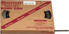 Starrett - 1/2" x 100' x 0.025" Bi-Metal Band Saw Blade Coil Stock - 10 to 14 TPI, Toothed Edge, Straight Form, Raker Set, No Rake Angle, Variable Pitch, Contour Cutting - USA Tool & Supply