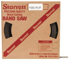 Starrett - 1/2" x 100' x 0.035" Bi-Metal Band Saw Blade Coil Stock - 6 to 10 TPI, Toothed Edge, Hook Form, Raker Set, Positive Angle, Variable Pitch, Contour Cutting - USA Tool & Supply