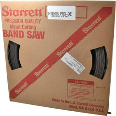 Starrett - 1/2" x 100' x 0.035" Bi-Metal Band Saw Blade Coil Stock - 8 to 12 TPI, Toothed Edge, Straight Form, Raker Set, No Rake Angle, Variable Pitch, Contour Cutting - USA Tool & Supply