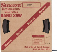 Starrett - 1/2" x 100' x 0.035" Bi-Metal Band Saw Blade Coil Stock - 14 TPI, Toothed Edge, Straight Form, Raker Set, No Rake Angle, Constant Pitch, Contour Cutting - USA Tool & Supply