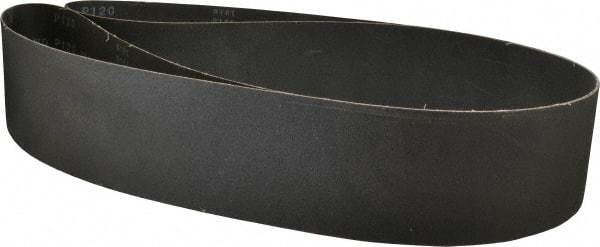 Made in USA - 4" Wide x 106" OAL, 120 Grit, Silicon Carbide Abrasive Belt - Silicon Carbide, Fine, Coated, X/Y Weighted Cloth Backing, Wet/Dry, Series S181 - USA Tool & Supply