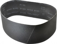 Made in USA - 4" Wide x 36" OAL, 120 Grit, Silicon Carbide Abrasive Belt - Silicon Carbide, Fine, Coated, X/Y Weighted Cloth Backing, Wet/Dry, Series S181 - USA Tool & Supply