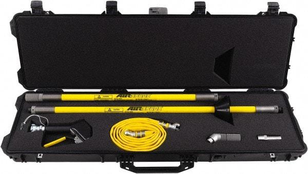 Guardair - Air-Spade Utility/Construction Blow Gun Kit - 3/4 NPT Inlet, 120 Max psi, Fiberglass Hose - USA Tool & Supply