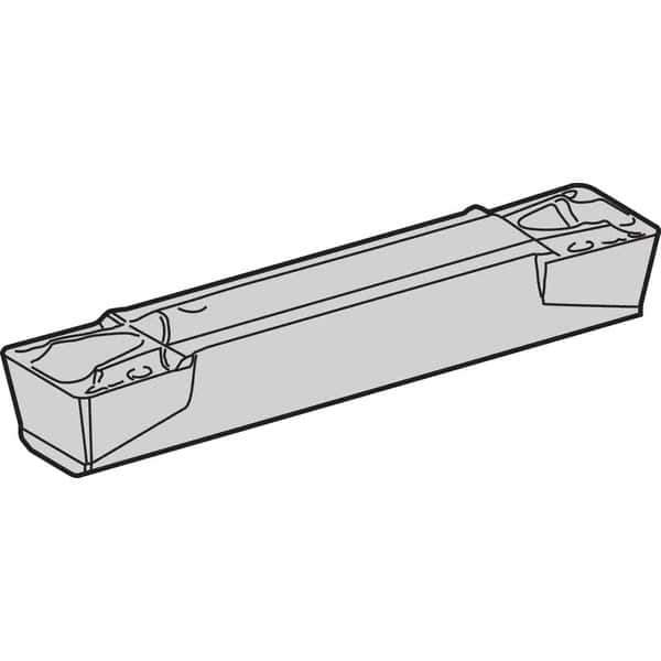 Kennametal - 0505A4G GUP Grade KCP10, 5.05mm Cutting Width Carbide Grooving Insert - 4.2mm Max Depth of Cut, Neutral, 0.4mm Corner Radius, TiCN/Al2O3/TiN Finish - USA Tool & Supply