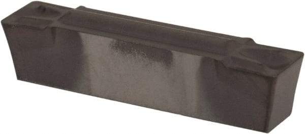 Kennametal - 0405A4G GUP Grade KCU10, 4.05mm Cutting Width Carbide Grooving Insert - 3.4mm Max Depth of Cut, Neutral, 0.4mm Corner Radius, TiAlN Finish - USA Tool & Supply