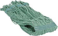 PRO-SOURCE - 5" Green Head Band, Large PET Loop End Mop Pad - 4 Ply, Quick Change Connection, Use for General Purpose - USA Tool & Supply