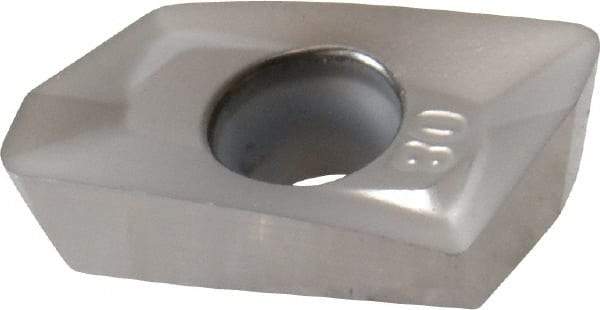 Kennametal - EC1008 LD Grade KC410M Carbide Milling Insert - TiB2 Finish, 0.148" Thick, 0.79mm Corner Radius - USA Tool & Supply