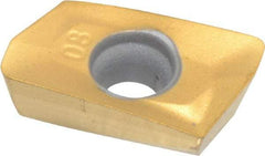 Kennametal - EC1008 LD Grade KC725M Carbide Milling Insert - TiN/TiCN/TiN Finish, 0.148" Thick, 0.8mm Corner Radius - USA Tool & Supply