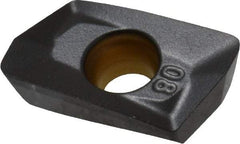 Kennametal - EC1008 LD Grade KCPK30 Carbide Milling Insert - TiN/TiCN/Al2O3 Finish, 0.148" Thick, 0.8mm Corner Radius - USA Tool & Supply