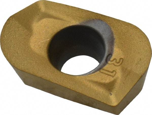 Kennametal - EC1031 LD Grade KC725M Carbide Milling Insert - TiN/TiCN/TiN Finish, 0.148" Thick, 3.1mm Corner Radius - USA Tool & Supply