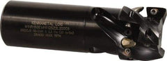 Kennametal - 1-1/2" Cut Diam, 2.13" Max Depth of Cut, 1-1/4" Shank Diam, 5.3" OAL, Indexable Square Shoulder Helical End Mill - EC14.., EP14.. Inserts, Weldon Shank, 0° Lead Angle, Through Coolant - USA Tool & Supply
