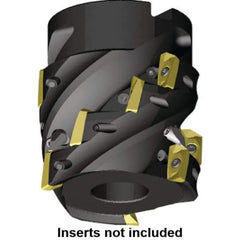 Kennametal - 12 Inserts, 2-1/2" Cut Diam, 1" Arbor Diam, 2.08" Max Depth of Cut, Indexable Square-Shoulder Face Mill - 0/90° Lead Angle, 3" High, EC14.., EP14.. Insert Compatibility, Through Coolant, Series Mill 1-14 - USA Tool & Supply