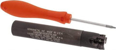 Kennametal - 3/4" Cut Diam, 0.398" Max Depth of Cut, 3/4" Shank Diam, 4-1/2" OAL, Indexable Square Shoulder End Mill - EC10.., EP10.. Inserts, Cylindrical Shank, 0° Lead Angle, Through Coolant - USA Tool & Supply