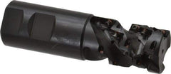 Kennametal - 1-1/4" Cut Diam, 1.764" Max Depth of Cut, 1-1/4" Shank Diam, 4.371" OAL, Indexable Square Shoulder Helical End Mill - EC10.., EP10.. Inserts, Weldon Shank, 0° Lead Angle - USA Tool & Supply