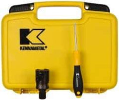 Kennametal - 1-1/4" Cut Diam, 0.735" Max Depth of Cut, 1.614" OAL, Indexable Square Shoulder Helical End Mill - EC10.., EP10.. Inserts, M16 Modular Connection, 0° Lead Angle - USA Tool & Supply