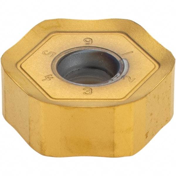 Kennametal - HNPJ535 GD Grade KC725M Carbide Milling Insert - TiN/TiCN/TiN Finish, 0.2189" Thick, 5/8" Inscribed Circle, 1.2mm Corner Radius - USA Tool & Supply